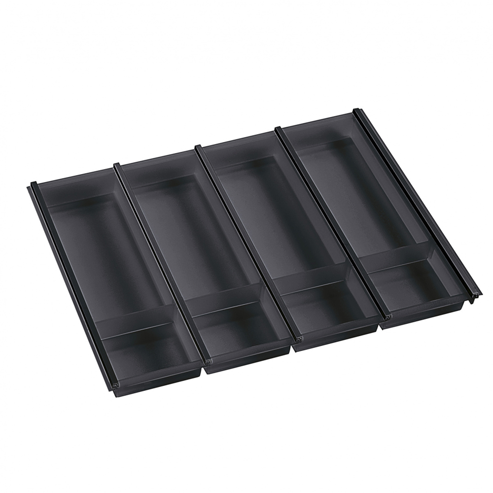 Лоток CUISIO PRO для столовых приборов, ширина фасада 700 мм, 610-635х473х55 мм, черный