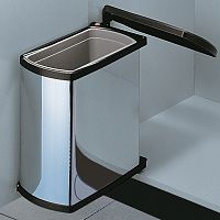 Мусорное ведро UNO (OKO FLEX) 18 л, распашной фасад 450 мм, нержавеющая сталь