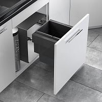 Мусорное ведро CARGO AQUA 28 л, выдвижной фасад 600 мм, антрацит