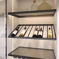 Полка WINERY для бутылок с подсветкой, ширина 867 мм, глубина 497 мм, антрацит