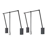 телескопический пантограф servetto 3t для одежды, 2 шт., ширина 560-950 мм, антрацит Телескопический пантограф SERVETTO 3T для одежды, 2 шт., ширина 560-950 мм, антрацит