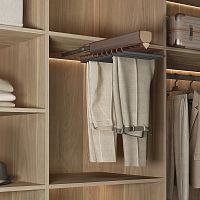 Выдвижная брючница NICOLE, ширина 350 мм, бронза/черный