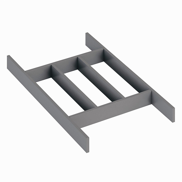 Лоток-рамка WOODLINE BLANK для столовых приборов, ширина фасада 400-1200 мм, 276х472х43 мм, антрацит