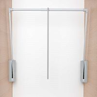 Телескопический пантограф SERVETTO для одежды, 2 шт., ширина 600-1000 мм, серый