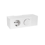 Блок EUROBOX (розетка и выключатель), белый Furnika