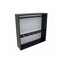 уцененная полка с подсветкой и держателем для бокалов, ширина 600 мм, черный УЦЕНЕННАЯ полка с подсветкой и держателем для бокалов, ширина 600 мм, черный