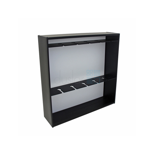 УЦЕНЕННАЯ полка с подсветкой и держателем для бокалов, ширина 600 мм, черный