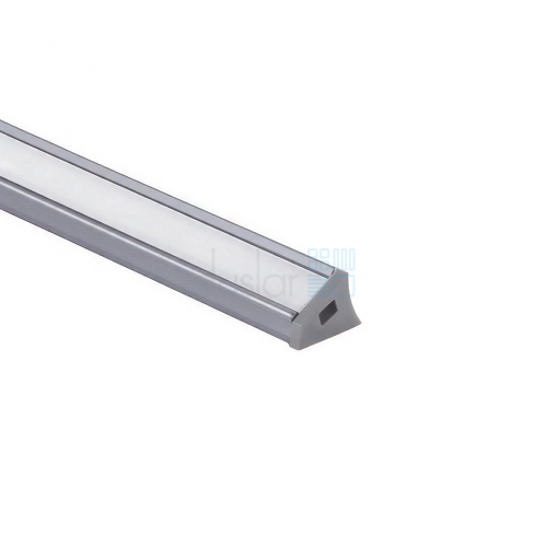 Комплект из алюминиевого профиля и рассеивателя DLIGHT TOP, накладной, длина 3000 мм, антрацит/белый