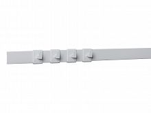 Комплект: Рейлинговая система «FIRKANT» с крючками, цвет – белый, длина рейлинга 1200 мм
