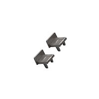 Комплект заглушек для профиля DLIGHT RUT, антрацит