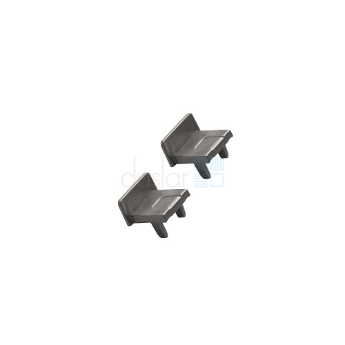 Комплект заглушек для профиля DLIGHT RUT, антрацит