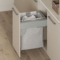 Корзина CRISTAL для хранения белья 55 л, выдвижной фасад 450 мм, глубина 492 мм, серый