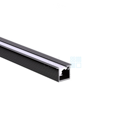 Комплект из алюминиевого профиля и рассеивателя DLIGHT TEC, врезной, длина 3000 мм, антрацит/белый
