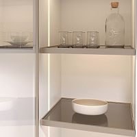 Полка GLASSIMO с подсветкой из алюминиевого профиля, ширина 567 мм, шампань