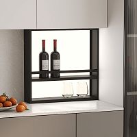 Полка LUMINOVA с подсветкой и рейлингом, ширина 600 мм, черный