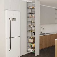 Система TALL WALL с 10 корзинами 229 мм, высота 2100 мм, выдвижной фасад от 300 мм, антрацит