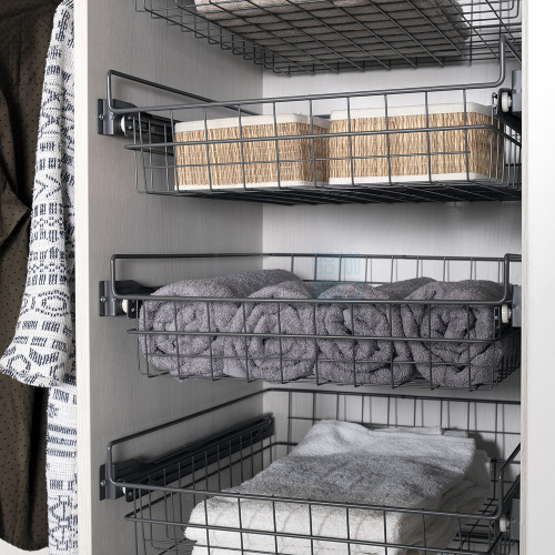 выдвижная корзина katrin, ширина 568 мм, высота 140 мм, антрацит Выдвижная корзина KATRIN, ширина 568 мм, высота 140 мм, антрацит