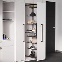 Система TALL MARCO с 8-ю полками, выдвижной фасад, ширина 352 мм, высота 1850 мм, антрацит