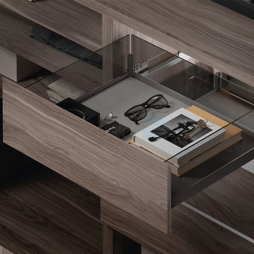 Выдвижная корзина MATRIX, выдвижной фасад, ширина 764-768 мм, антрацит