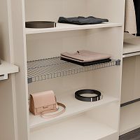 УЦЕНЕННАЯ сетчатая полка AGATA для одежды, ширина 1000 мм, глубина 500 мм, серый