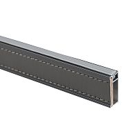 Штанга прямоугольная NAPPA с кожаной вставкой, длина 3000 мм, антрацит/антрацит