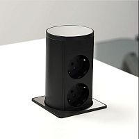 розетка versalift, врезная, нержавеющая сталь/черный Розетка VERSALIFT, врезная, нержавеющая сталь/черный