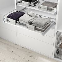 Комплект для сборки выдвижной корзины для одежды в секцию 800-900 мм, серый