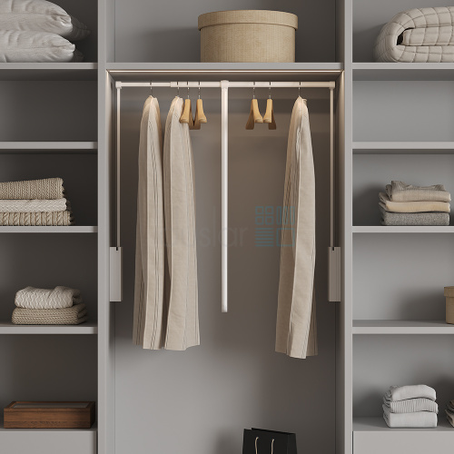 Телескопический пантограф SERVETTO 3T для одежды, ширина 560-950 мм, белый