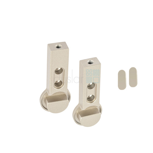 Комплект держателей с заглушками для круглой штанги RAIN, крепление к полке или к боковине, шампань