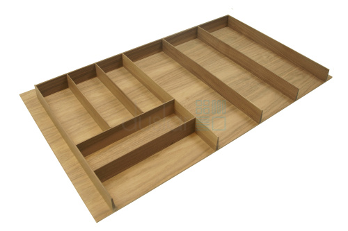 Деревянный лоток WoodLine для столовых приборов, на ширину 900 мм, размер - 785x459х49 мм, дуб