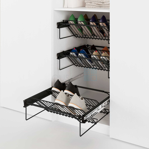 УЦЕНЕННАЯ выдвижная телескопическая обувница LUCIO, ширина 540-700 мм, коричневый