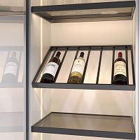 Полка WINERY для бутылок с подсветкой, ширина 567 мм, глубина 370 мм, антрацит