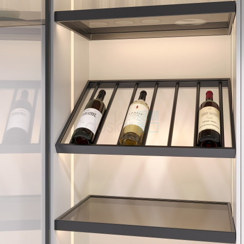 Полка WINERY для бутылок с подсветкой, ширина 567 мм, глубина 370 мм, антрацит