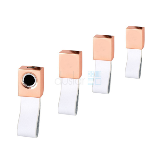 Комплект: Биометрический замок-ручка AST-G016 с 3 доп.ручками без сенсора, розовое золото/белая кожа