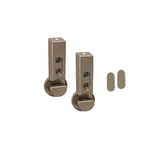 комплект держателей с заглушками для круглой штанги rain, крепление к полке или к боковине, бронза Комплект держателей с заглушками для круглой штанги RAIN, крепление к полке или к боковине, бронза