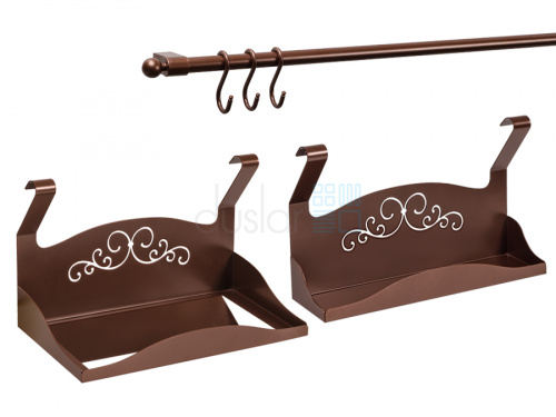 Комплект: рейлинговая система «CHIARA Современная классика» 900 с 2 полками, цвет – шоколад