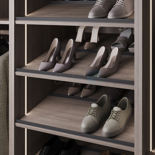 Ограничительный профиль ELLIOT для полки под обувь, длина 3000 мм, антрацит