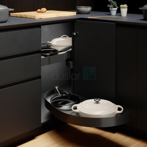 УЦЕНЕННАЯ карусель DOLPHIN, распашной фасад 450 мм, левая, антрацит