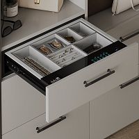 Выдвижной сейф ENIGMA с органайзером для украшений и аксессуаров, ширина 564 мм, черный/серый