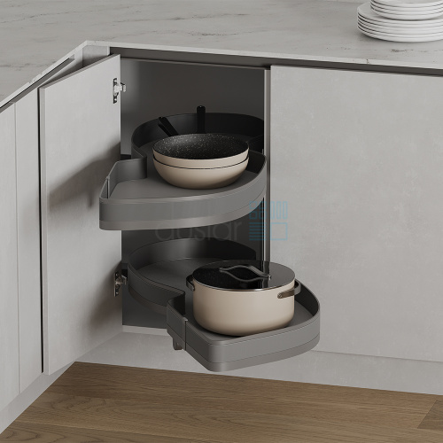 Карусель TITAN, распашной фасад 450 мм, правая, антрацит