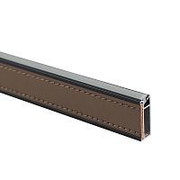 Штанга прямоугольная NAPPA с кожаной вставкой, длина 3000 мм, черный/коричневый