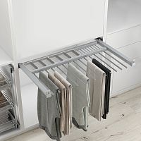 УЦЕНЕННАЯ выдвижная телескопическая брючница PANSY с лотком для аксессуаров, ширина 800-900мм, серый