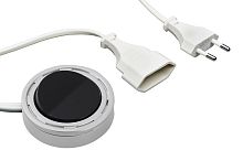 Универсальный накладной механический выключатель, цвет - алюминий/черный, выход - вилка/розетка