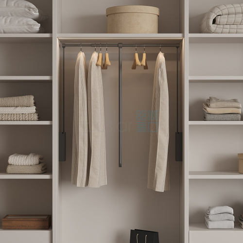 Телескопический пантограф SERVETTO 3T для одежды, 2 шт., ширина 750-1160 мм, антрацит