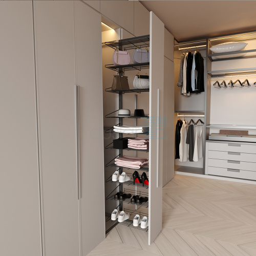 система tall marco с 10-ю полками, выдвижной фасад, ширина 352 мм, высота 2100 мм, антрацит Система TALL MARCO с 10-ю полками, выдвижной фасад, ширина 352 мм, высота 2100 мм, антрацит