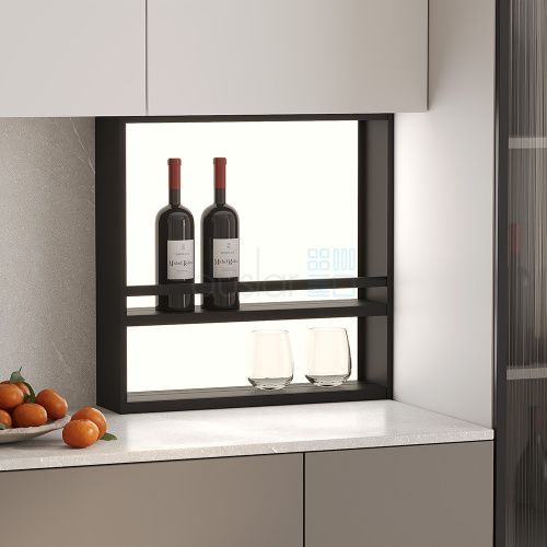 полка luminova с подсветкой и рейлингом, ширина 600 мм, черный Полка LUMINOVA с подсветкой и рейлингом, ширина 600 мм, черный