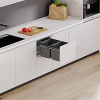 Система сортировки ADAM 30 л, выдвижной фасад 400 мм, антрацит