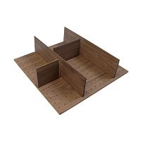 Деревянный органайзер WOODLINE для сыпучих продуктов, ширина фасада 600 мм, 524x472х140 мм, орех