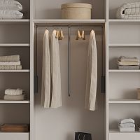 Телескопический пантограф SERVETTO 3T для одежды, 2 шт., ширина 560-950 мм, антрацит