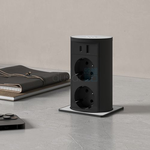 розетка versalift usb, врезная, белый/черный Розетка VERSALIFT USB, врезная, белый/черный